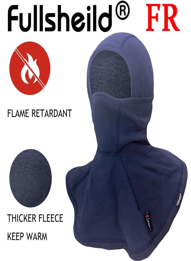 Fullsheild FR Face Mask Flame Resistant Winter Balaclava FR Face Mask Cotton Welding Balaclava Arc Rated NFPA2112 CAT2 Welding Hood 1 Pack Fleece Navy One Size - Image 2